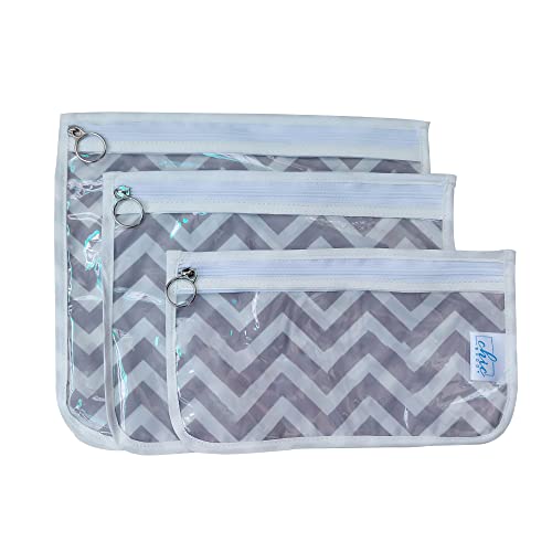 Chic Buddy TSA Approved Toiletry Bag, Travel Bag, Quart Zip Pouch, PVC-Free, Vinyl-Free, Clear Sided