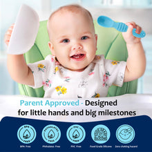 Load image into Gallery viewer, Chic Buddy Ultra Care Training Spoon Set,Silicone Baby Spoon,Silicone Spoon for Baby, BPA-Free, Soft, Gum-Friendly Design, Ideal for Self-Feeding &amp; Teething Relief, Dual-Sided Spoon.