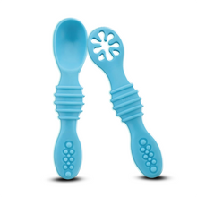 Load image into Gallery viewer, Chic Buddy Ultra Care Training Spoon Set,Silicone Baby Spoon,Silicone Spoon for Baby, BPA-Free, Soft, Gum-Friendly Design, Ideal for Self-Feeding &amp; Teething Relief, Dual-Sided Spoon.