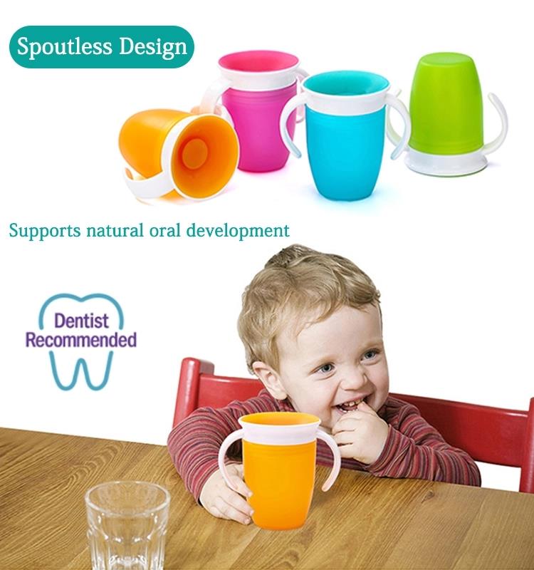 360 Degree Leak Proof Cup Baby Learning Drinking Water Bottle Anti Spill  Kids Magic Cups Toddlers Safe Feeding T2156 - Price history & Review, AliExpress Seller - TONICHELLA Official Store